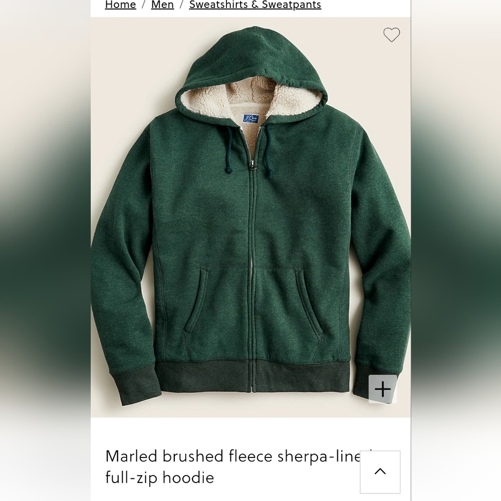 JCrew double fleece hoodie (man's)